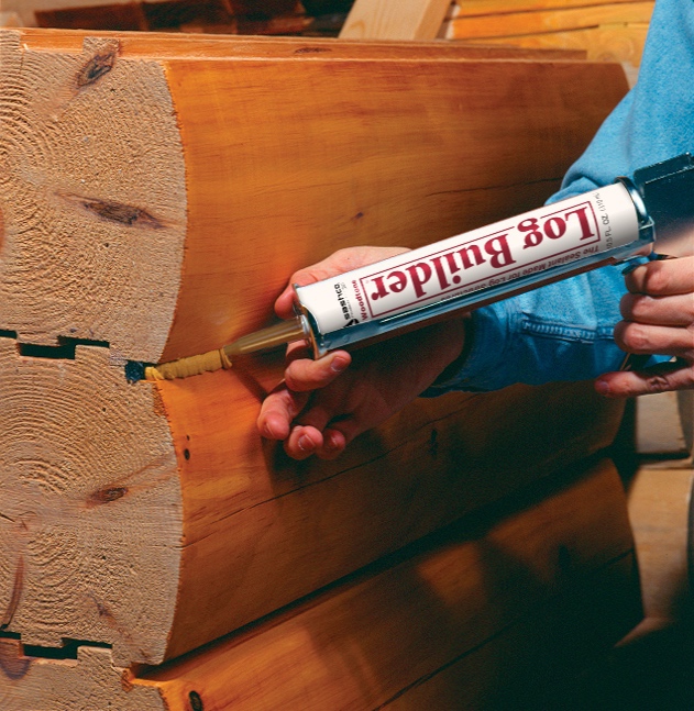 Check Mate® Log Caulk to Seal Cracks and Checks in Log Homes