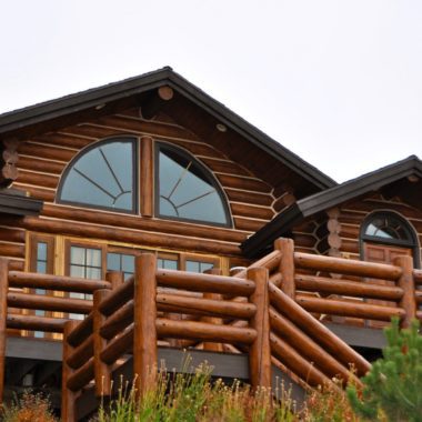 Log Jam Chinking on a Log Home