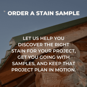 Log home stain samples