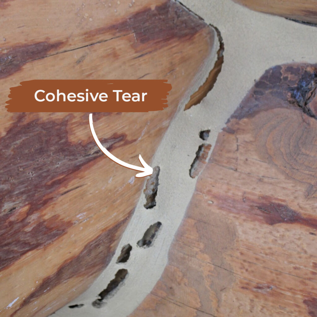 Cohesive Sealant Tear Example