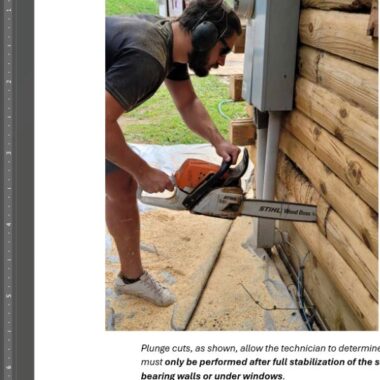 SOP Example for Log Home Restoration Business